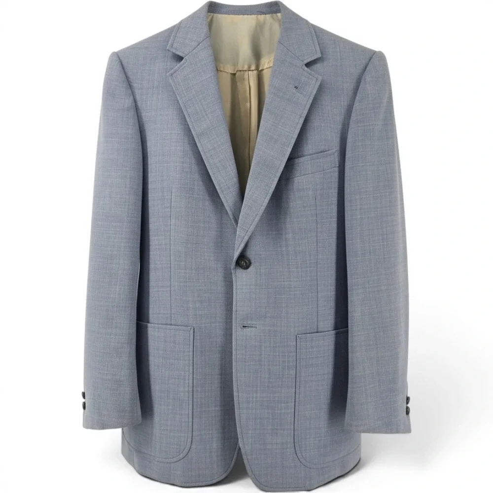 Christian Dior Sport Coat Mens 39R Hart Schaffner & Marx Blue Patch Pocket *